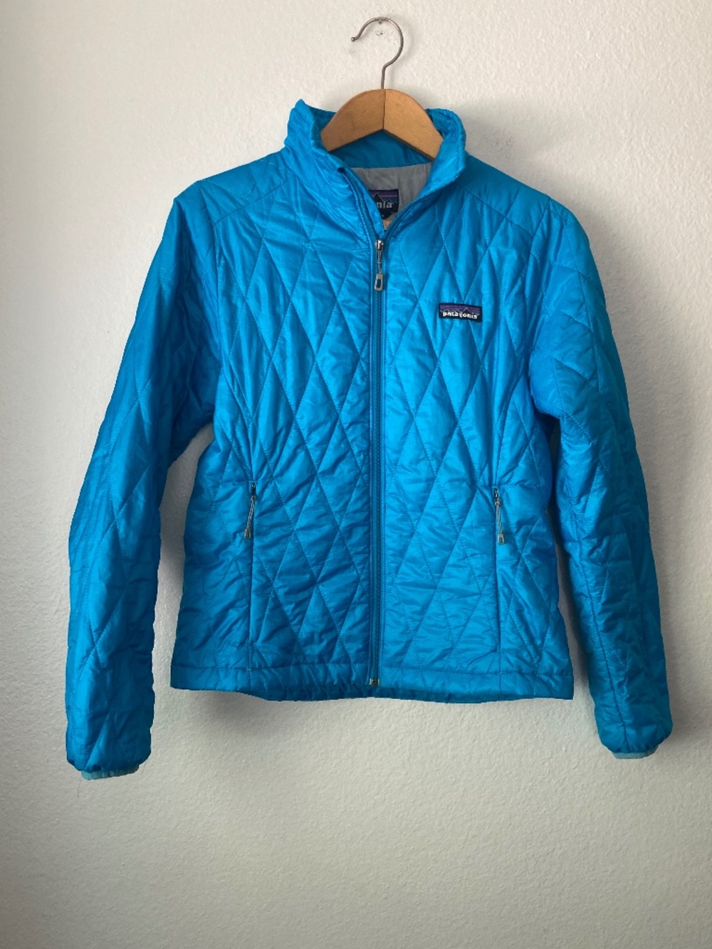 Patagonia Jacket Womens XS Primaloft Nano Puff Blue Quilted Lightweight Packable